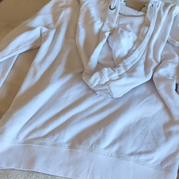 Aeropostale Sparkly Off-White Zip-Up Hoodie - Picture 6 of 6